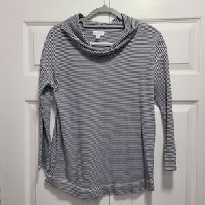 J. Jill‎ Black and White Striped Top
